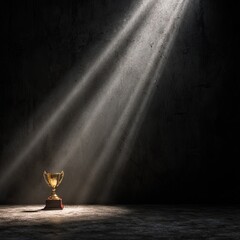 Trophy illuminated by spotlight (1)