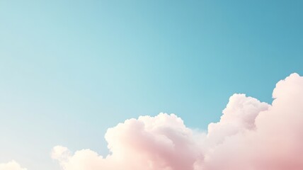 Calming sky gradient with soft pink and blue textured clouds for tranquil design