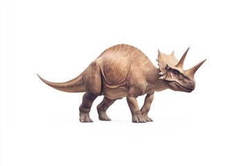Fototapeta premium Realistic depiction of a styracosaurus in natural habitat for educational and ornamental use