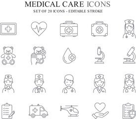 MEDICAL CARE ICONS