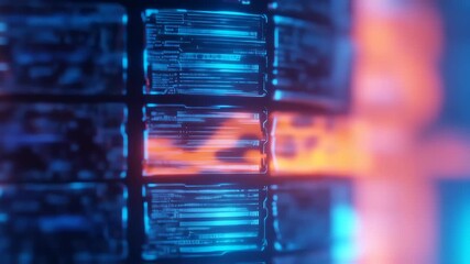 Abstract glowing digital data - Powered by Adobe