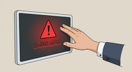 System alert on virtual interface Security risk concept