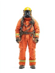 Firefighter in protective gear