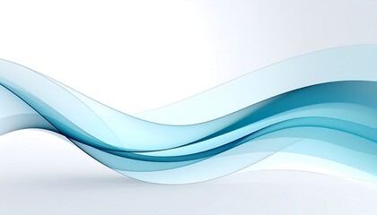 Obraz premium Elegant business flow background, Abstract blue waves on white, flowing lines graphic for modern background or banner