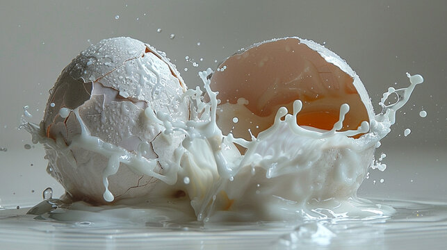 alimento, blanco, amarilla, huevos, macro, aislada, bombones, close-up, cocci&oacute;n