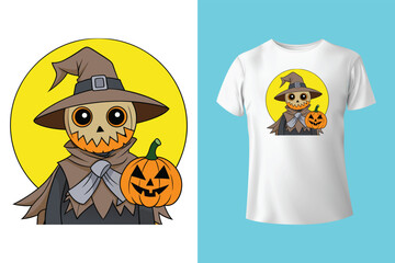 Halloween t shirt Design, vintage, pumpkin t shirt, apparel, vector, emblem, eps 10