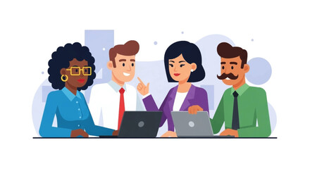 A diverse group of professionals actively collaborates during a productive business meeting, fostering teamwork and achieving shared goals in a modern office environment.