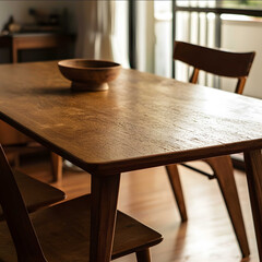 a wood table