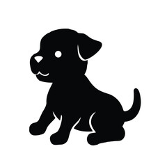Baby Dog  Silhouette Vector Design