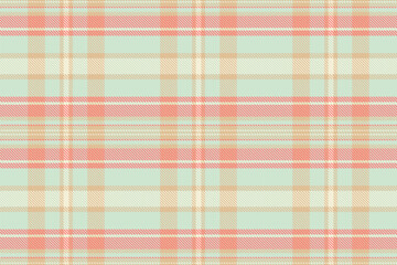 Tribal plaid vector check, idea fabric pattern tartan. Platform texture textile background seamless in light and orange colors.