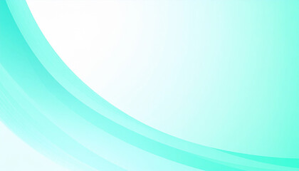 Abstract background features smooth, curving aqua and white gradients, creating modern and clean design. fresh visual evokes serene feeling, perfect for digital displays or contemporary