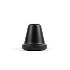 A black bell-shaped attachment head for a percussive massage gun, isolated on a clean white background.
