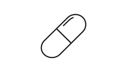 Simple black outline of a pill (1)