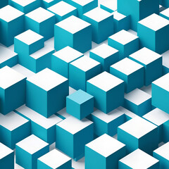 Obraz premium Abstract cubic minimalist background with sharp geometric blocks