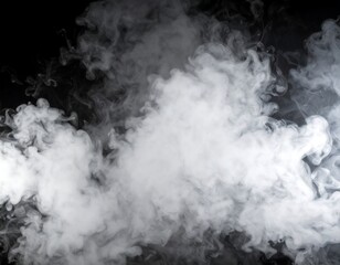 Abstract smoke swirls against a black backdrop