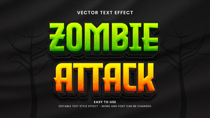 zombie attack editable text effect