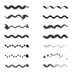 Wave line icon. Gentle flow symbol. Minimal vector shape. Black background pattern.