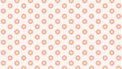 Seamless pastel flower pattern with soft pink petals and cream center. Ideal for baby products, spring designs, fabric prints, wallpapers, wrapping paper, and cute or feminine-themed projects