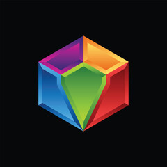3D Hexagon Colorful Modern Technology Creative Design Template Logo