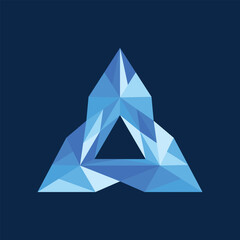 Triangle Blue Color Geometric Abstract Modern Business Design Template Logo