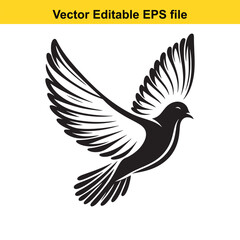 Obraz premium Vector art of a bird in flight isolated on white background long horn, , long horn