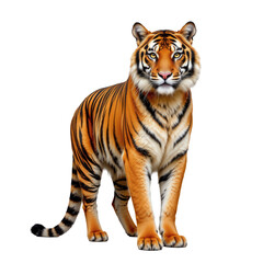 Obraz premium Majestic Tiger Walking Through Lush Green Jungle Environment