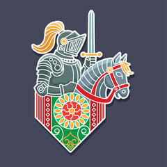 Knight Warrior on Horse
