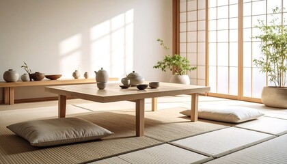 Calm, minimalist Japanese room