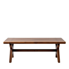Fototapeta premium Elegant Wooden Coffee Table with Minimalist Design for Modern Spaces