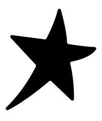 Star clip art design on plain white transparent isolated background for card, shirt, hoodie, sweatshirt, apparel, card, tag, mug, icon, poster or badge