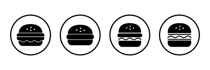 Burger icon logo design. burger sign and symbol. hamburger