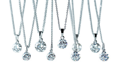 various women dimond necklaces with earrings