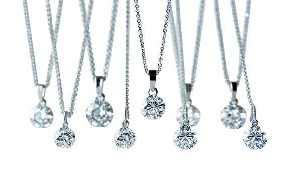 various women dimond necklaces with earrings