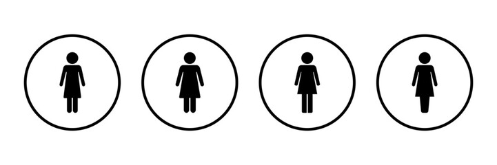 Female icon logo design. woman sign and symbol