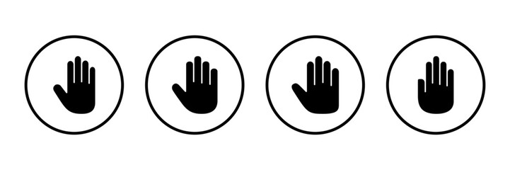 Hand icon logo design. hand sign and symbol. palm