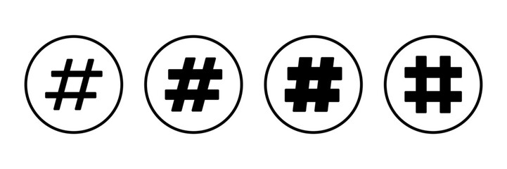 Hashtag icon logo design. hashtag sign and symbol