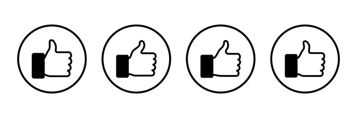 Like icon logo design. Thumbs up sign and symbol. Hand like