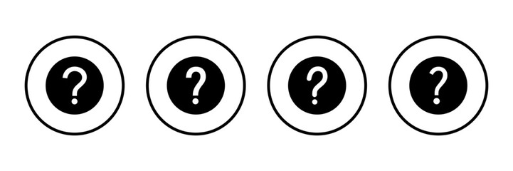 Question icon logo design. question mark sign and symbol