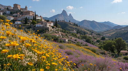 Amandiers en fleur. Andalousie. Espagne.
