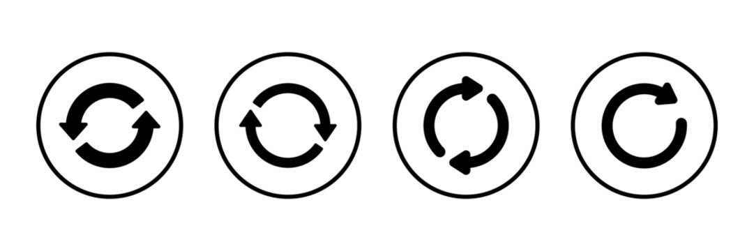 Refresh icon logo design. Reload sign and symbol. Update icon.