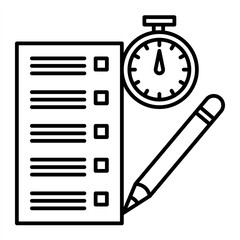 Outline metaphor icon showing emotional tension, mental pressure, and learning struggle related to school stress and student burnout