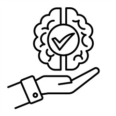 Outline metaphor icon showing emotional tension, mental pressure, and learning struggle related to school stress and student burnout