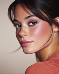 close up of young woman