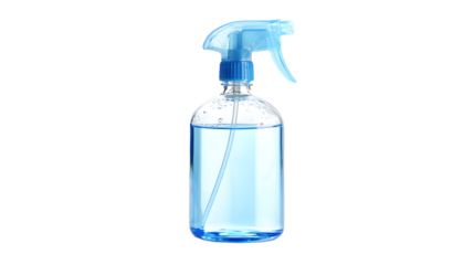 a blue spray bottle with a blue sprayer