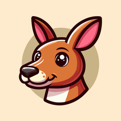 kangaroo head vector illustration