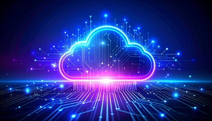 Futuristic cloud computing concept (3)