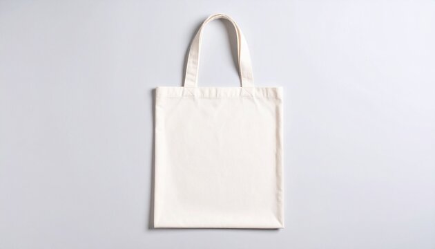 折りたたみトートバッグの白背景モックアップ