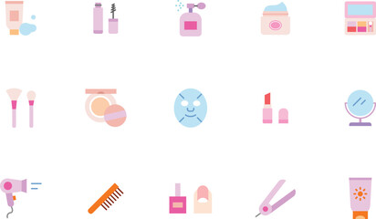 Cosmetics and Beauty Products Icons