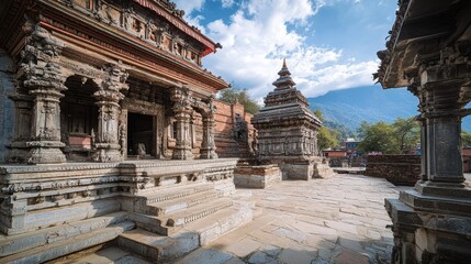 Fototapeta premium Ancient Temples of Nepal: A Glimpse into History