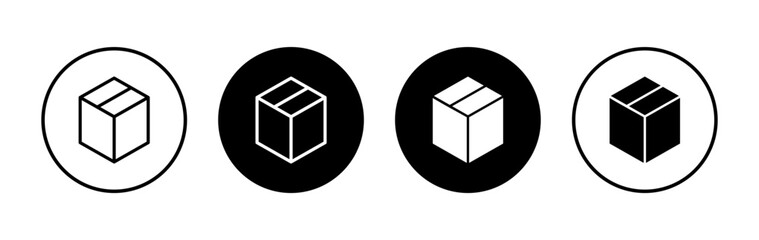 Box icon symbol for apps and websites. box sign and symbol, parcel, package